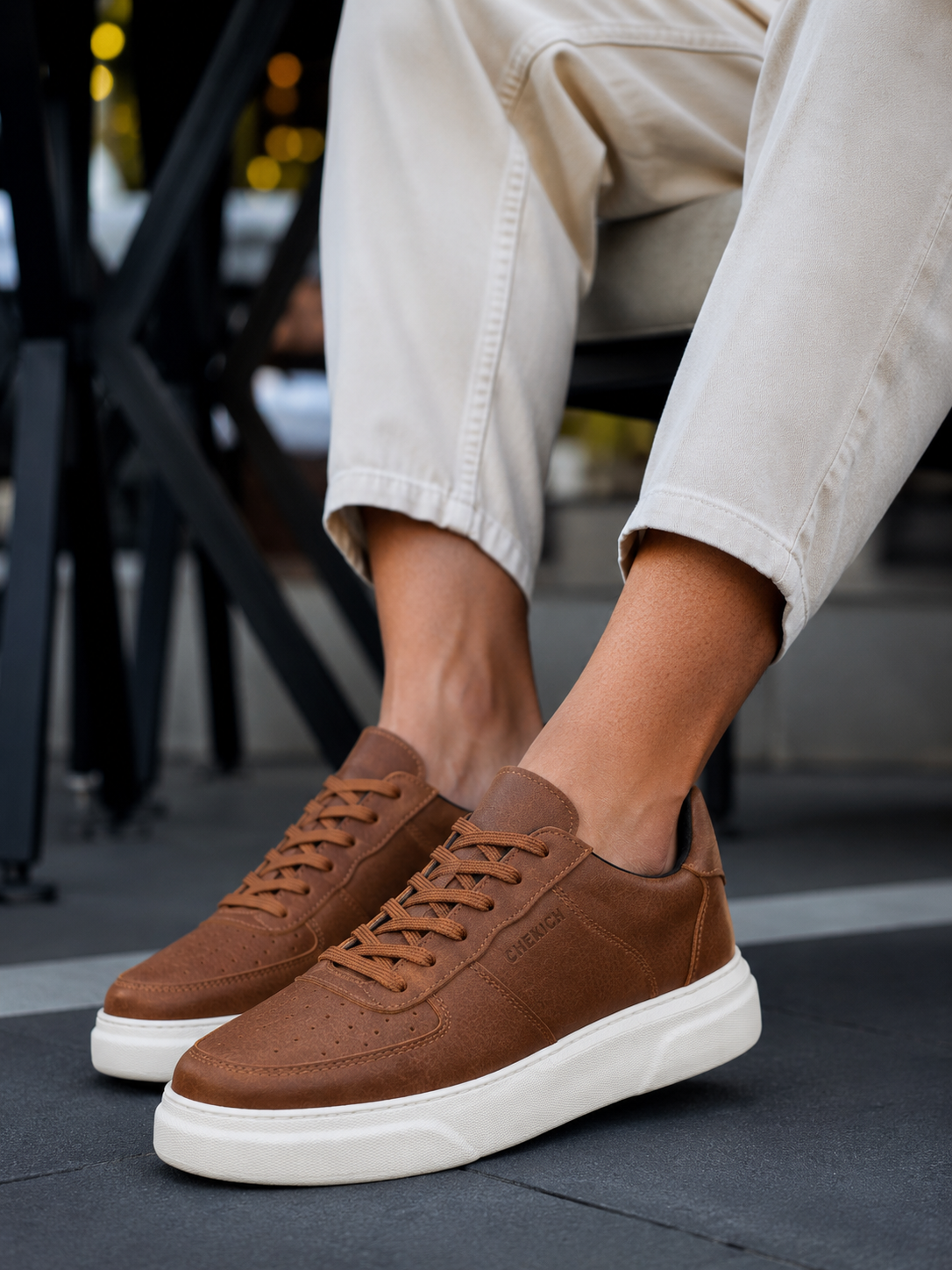 Ανδρικά ταμπά Sneakers δερματίνη CH087T