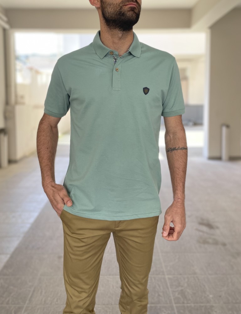 Everbest ανδρική μέντα πικέ Polo μπλούζα Plus Size 242833M φωτογραφία