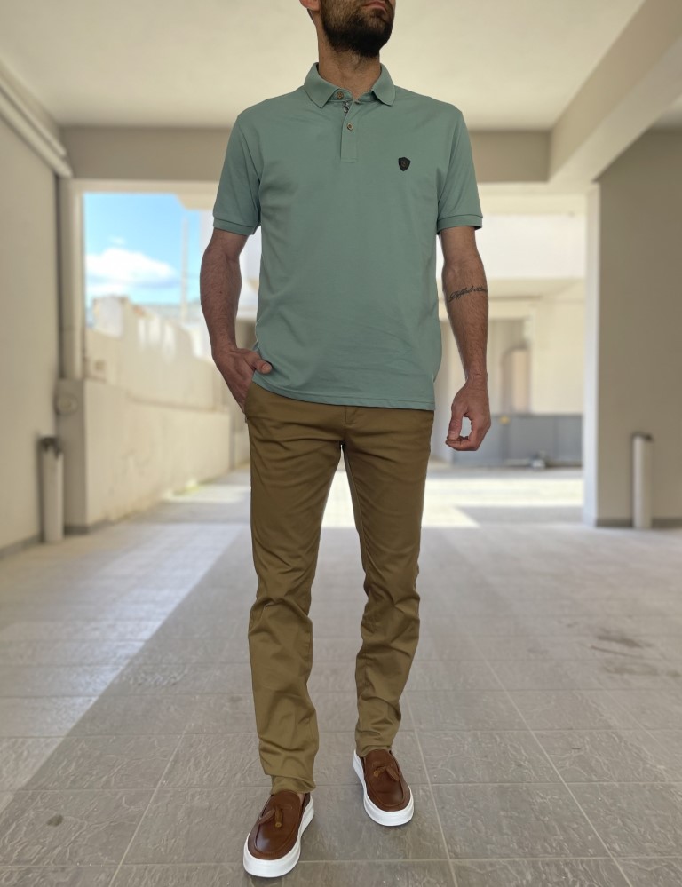 Everbest ανδρική μέντα πικέ Polo μπλούζα Plus Size 242833M φωτογραφία