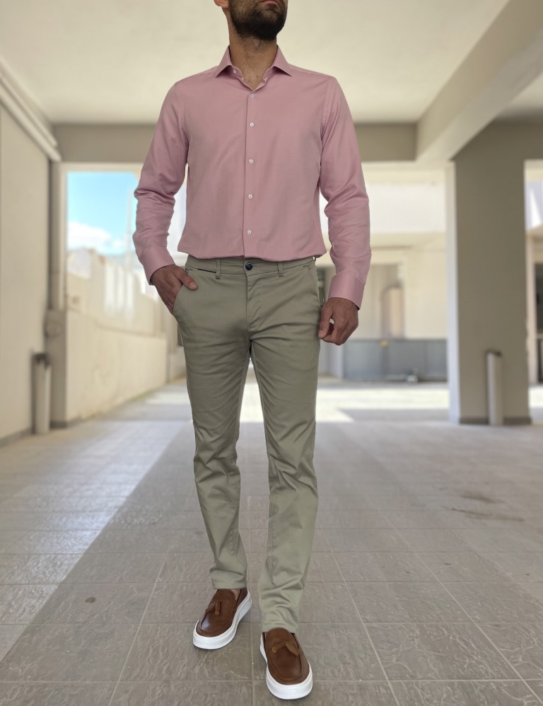 Ανδρικό ροζ πουκάμισο Oxford Modern Fit 243015W φωτογραφία