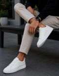 Aνδρικά χαμηλά Casual Sneakers κατασκευασμένα από γνήσιο δέρμα.