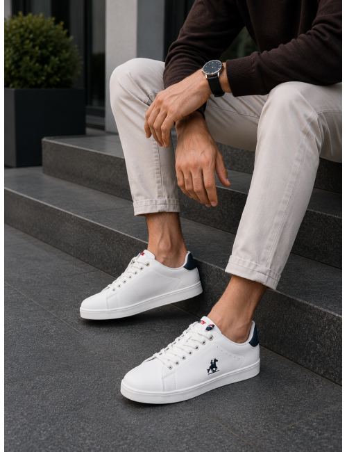 US GRAND POLO ανδρικά λευκά casual sneakers GPM524000