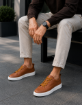 Aνδρικά χαμηλά Casual Sneakers κατασκευασμένα από γνήσιο δέρμα.