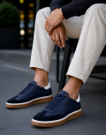 Aνδρικά χαμηλά Casual Sneakers κατασκευασμένα από γνήσιο δέρμα.