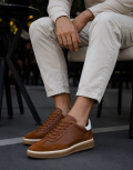 Aνδρικά χαμηλά Casual Sneakers κατασκευασμένα από γνήσιο δέρμα.