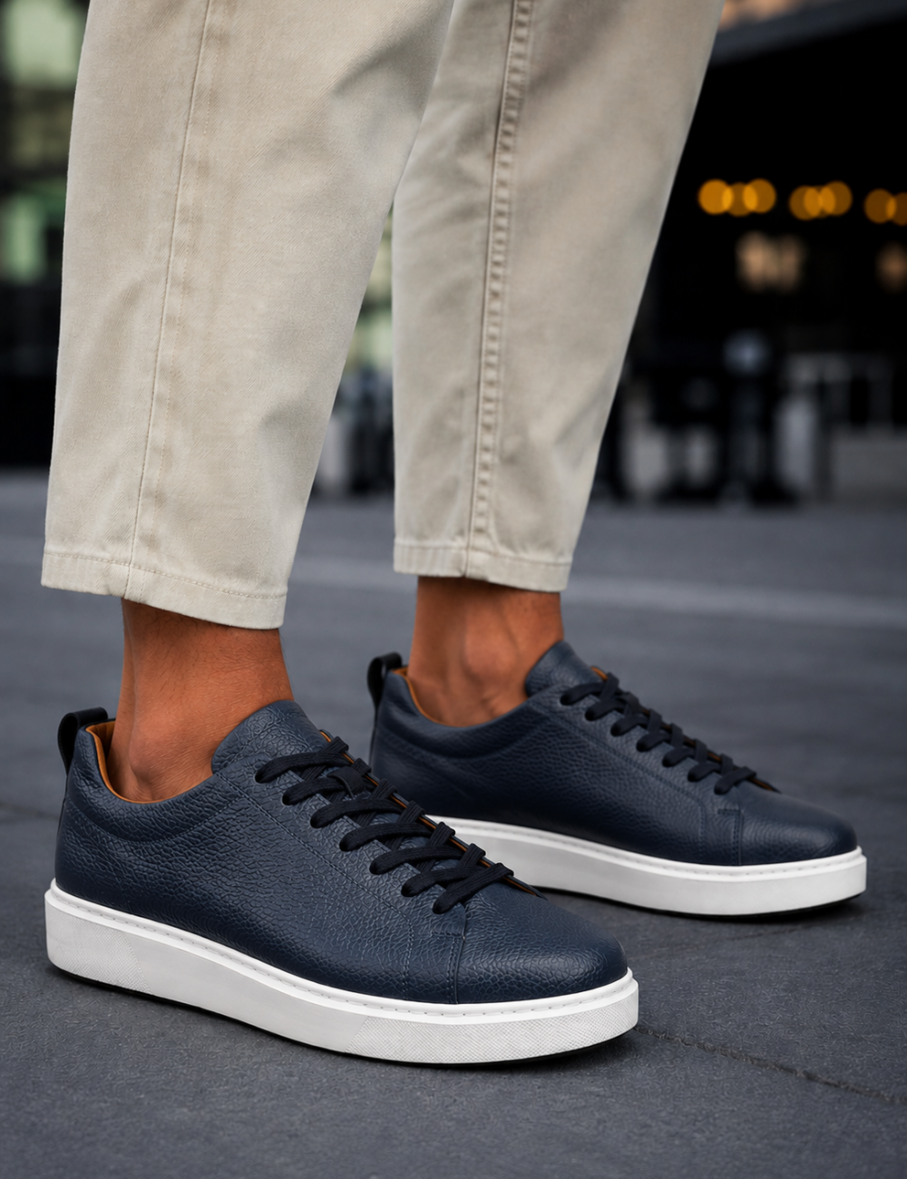 Aνδρικά χαμηλά Casual Sneakers κατασκευασμένα από γνήσιο δέρμα.