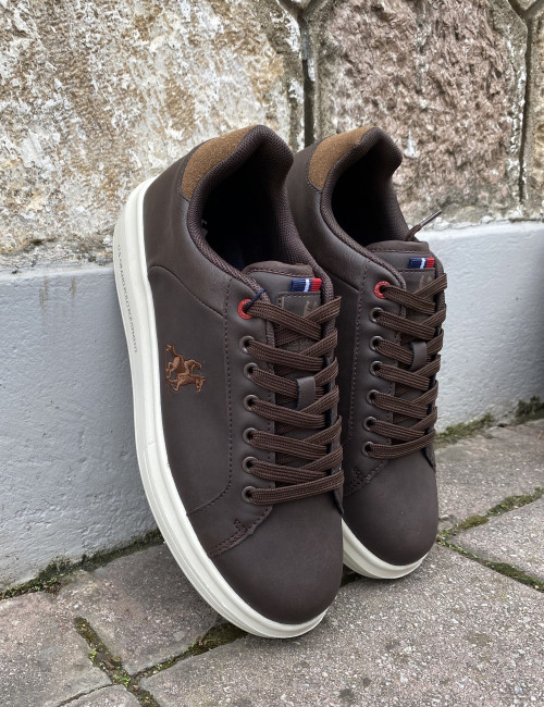US GRAND POLO ανδρικά καφέ casual sneakers GPM528301K