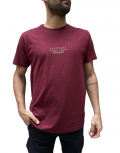 Everbest ανδρική μπορντό φλάμα κοντομάνικη μπλούζα με τύπωμα 24814K