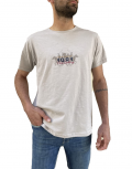 Everbest ανδρική γκρι φλάμα κοντομάνικη μπλούζα με τύπωμα 24812