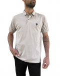 Everbest ανδρική γκρι πικέ Polo μπλούζα Plus Size 242833G