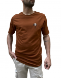 NDC ανδρικό κάμελ T-shirt με τύπωμα 222916K
