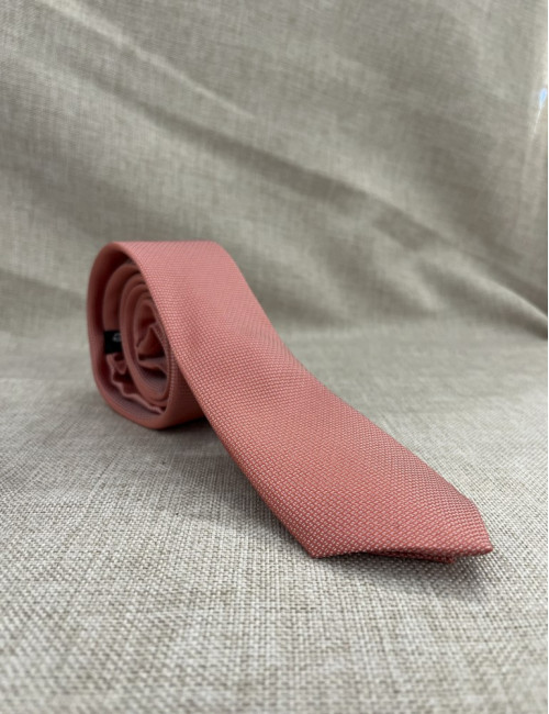 Γραβάτα αντρική κόκκινη με σχέδιο και μαντήλι 2404K