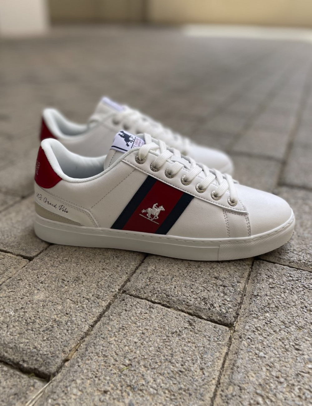 Us Grand Polo λευκά ανδρικά casual sneakers GPM418115