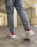  Ανδρικά χαμηλά Casual Sneakers κατασκευασμένα απο δερματίνη  άριστης ποιότητας.