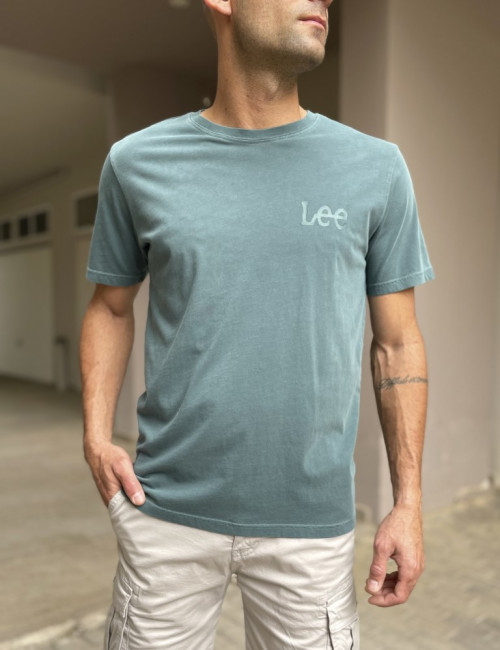 Lee Wobbly Ανδρικό T-shirt Κοντομάνικο Πράσινο 112349081