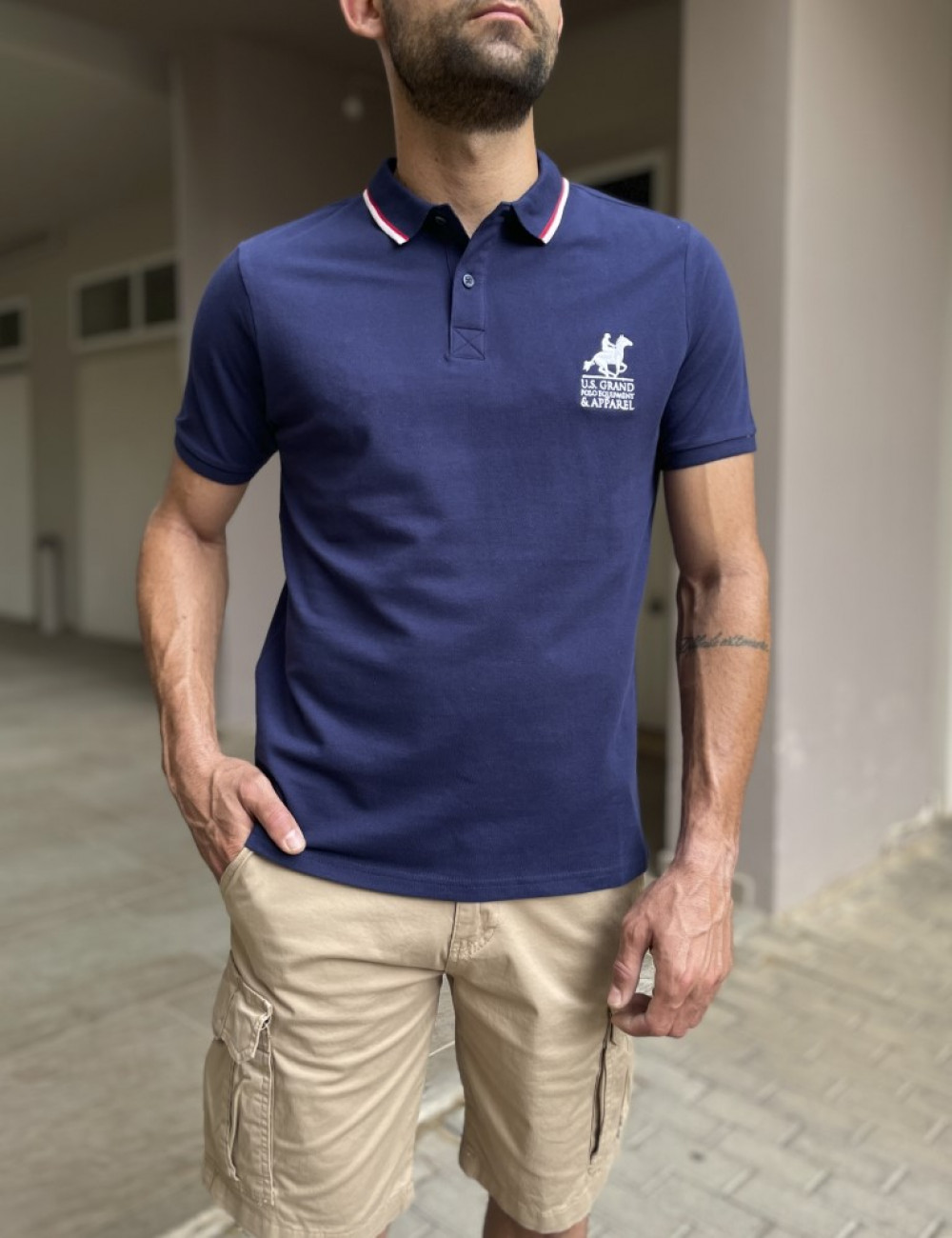 US Grand Polo Ανδρική πόλο κοντομάνικη μπλούζα πικέ.