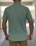 Everbest ανδρική μέντα πικέ Polo μπλούζα Plus Size 242833M