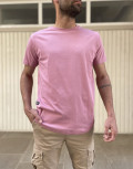 Everbest ανδρικό ροζ βαμβακερό T-shirt 212905P