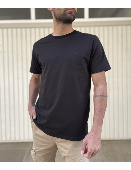 Everbest ανδρικό μαύρο Plus Size T-shirt 2328000