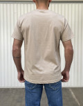 Everbest ανδρικό μπεζ Tshirt με τύπωμα 242808B