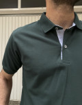 Everbest ανδρική κυππαρισί πικέ κοντομάνικη μπλούζα Polo 24832