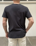 Everbest ανδρική μαύρο φλάμα κοντομάνικη μπλούζα με τύπωμα 24812M