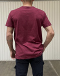 Everbest ανδρική μπορντό φλάμα κοντομάνικη μπλούζα με τύπωμα 24814K
