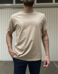 Everbest ανδρικό μπεζ Tshirt με τύπωμα 242806