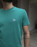 Lee ανδρικό μπλουζάκι πράσινο SS Pach Logo Tee L60UFQA12