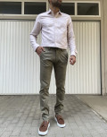 Ανδρικό χακί υφασμάτινο Chinos παντελόνι Ben Tailor 0285K