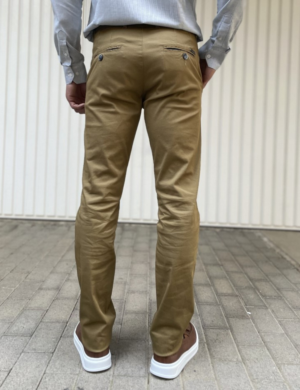 Trial ανδρικό ταμπά υφασμάτινο Chinos παντελόνι 24 LoganT