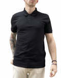 Ανδρική μαύρη βαμβακερή κοντομάνικη μπλούζα Polo 4331