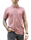 Ανδρική ροζ βαμβακερή κοντομάνικη μπλούζα Polo 4331R