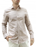 Ανδρικό μπεζ  μακρυμάνικο πουκάμισο BR150139B