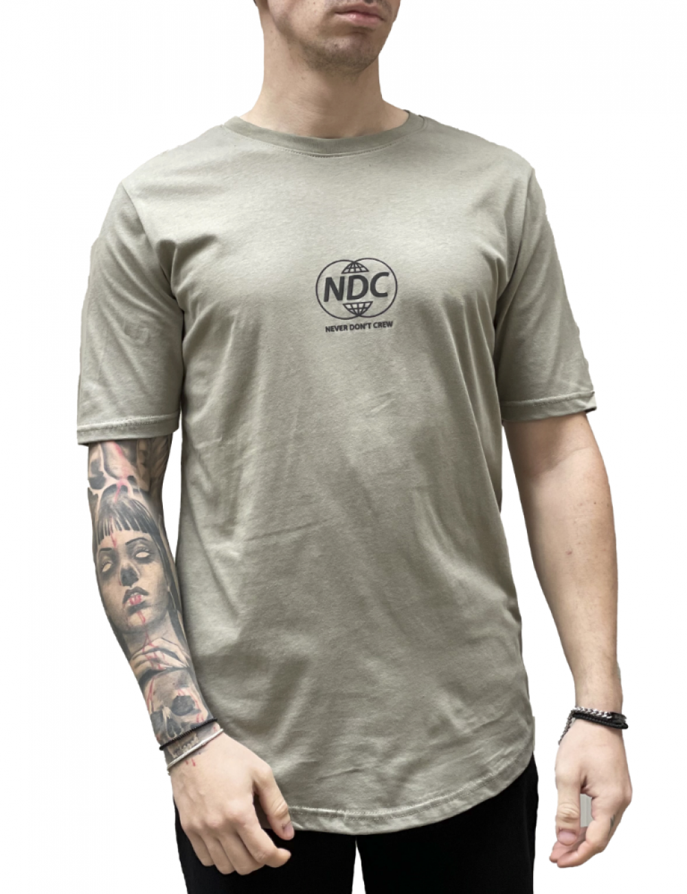 NDC ανδρικό γκρι Tshirt με τύπωμα 222905G