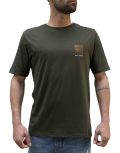 NDC ανδρικό λαδί Tshirt με τύπωμα 222914L