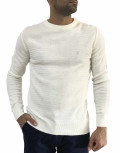 Darious λευκό πλεκτό πουλόβερ 23142W