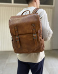 Ανδρικό κάμελ Backpack δερματίνη PB18