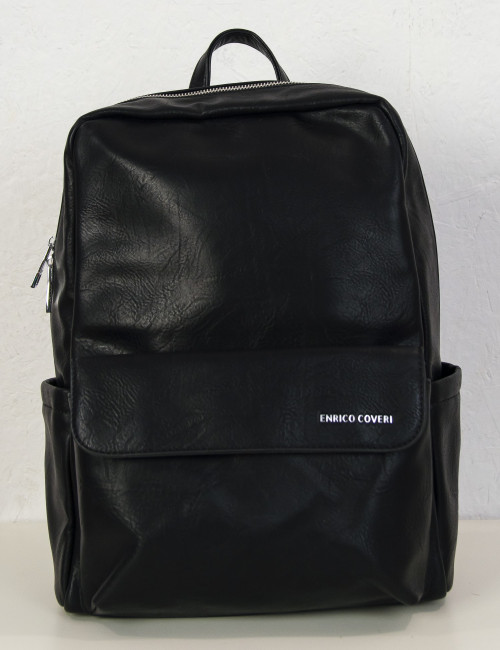 Ανδρικό μαύρο Backpack δερματίνη EC2573