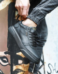 Ανδρικά μαύρα Casual Sneakers δίσολα 2222020Μ