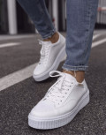 Ανδρικά λευκά Sneakers ανάγλυφο σχέδιο CH017W