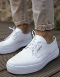 Ανδρικά λευκά casual παπούτσια δερματίνη CH005W