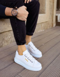 Ανδρικά λευκά Casual Sneakers δερματίνη CH253W