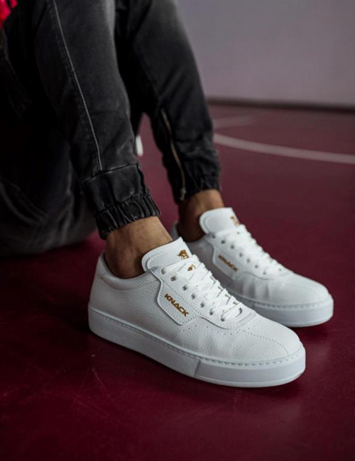 Ανδρικά λευκά Casual Sneakers με κορδόνια 0602020A
