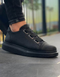 Ανδρικά μαύρα Casual Sneakers δερματίνη CH253S