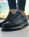 Ανδρικά μαύρα Casual Sneakers δερματίνη CH253S