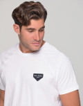 Ανδρικό λευκό βαμβακερό Tshirt τύπωμα Ben Tailor 5054W