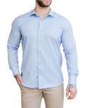 Ανδρικό γαλάζιο πουκάμισο με διχρωμία Modern Fit 301510G