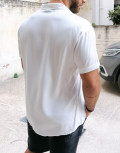 Ανδρικό λευκό κοντομάνικο πουκάμισο 202157