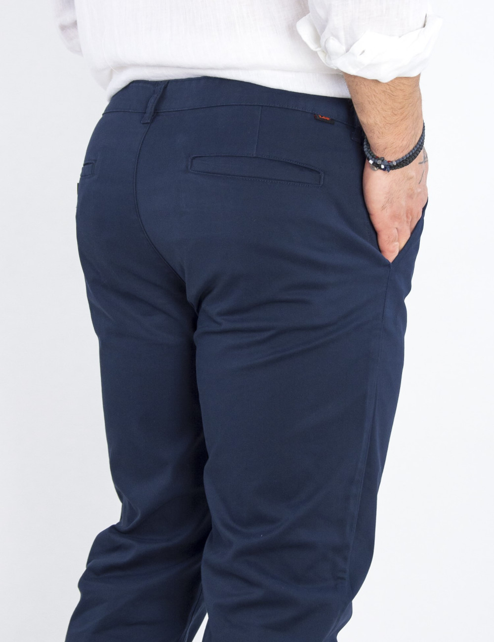 Lee Chinos Ανδρικό navy παντελόνι L71LTY64